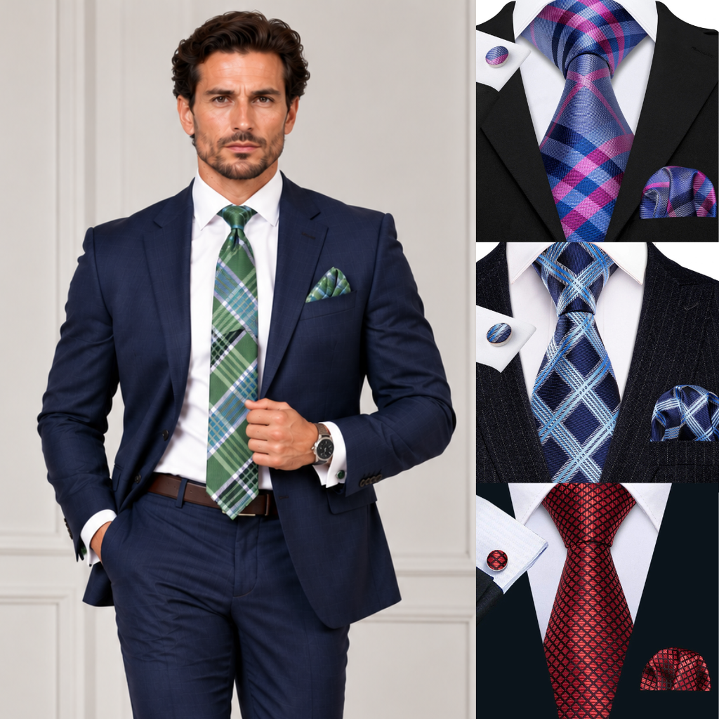 The Checkmate Plaid Tie Set