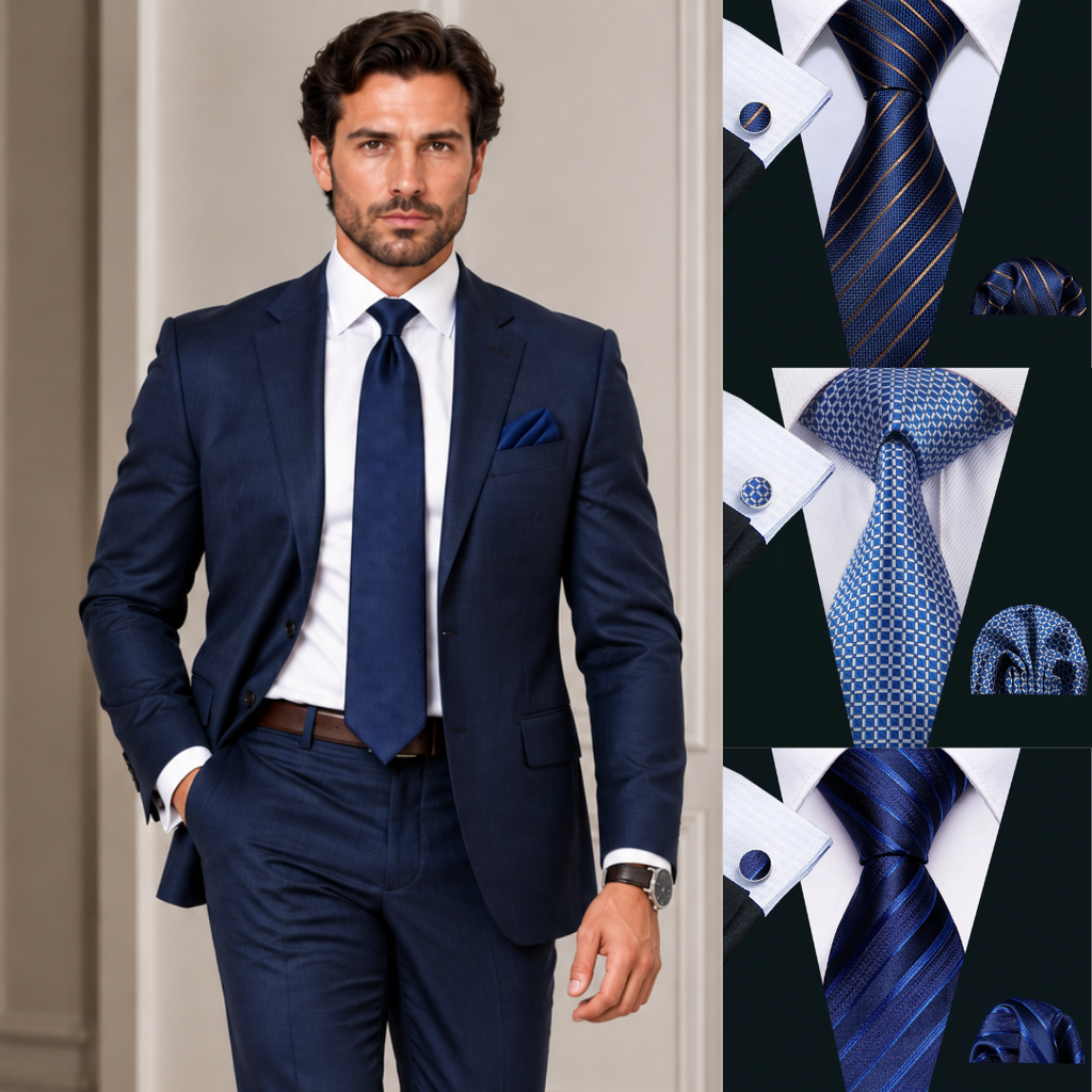 Blue Meridian Tie & Accessories Set