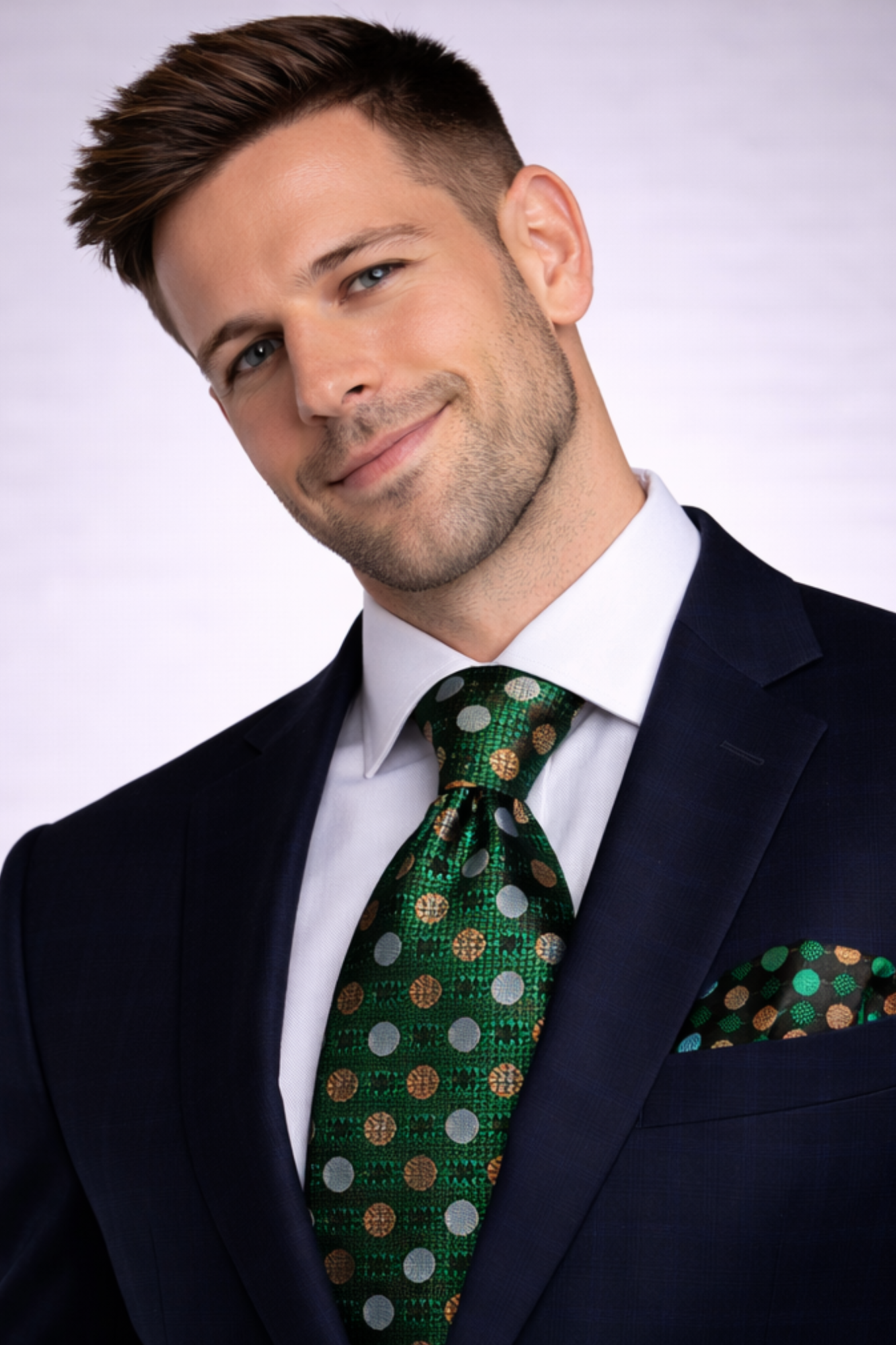 The Green Silk Tie Set