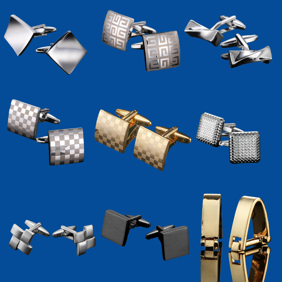 Luxury Square Laser-Engraved Cufflinks