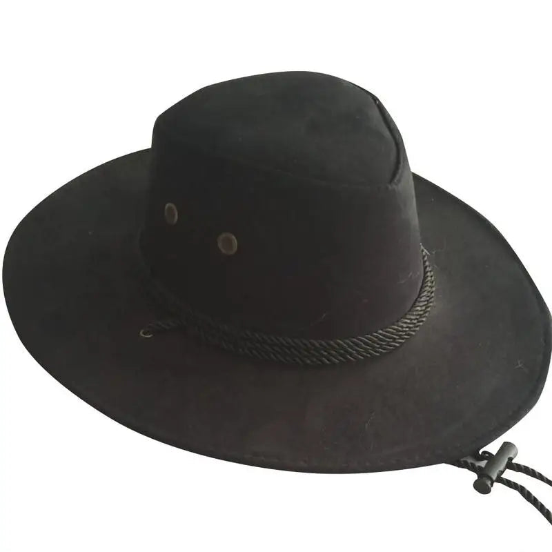 Color Men Western Cowboy Hat – Classic Big Brim Jazz & Cowgirl Style