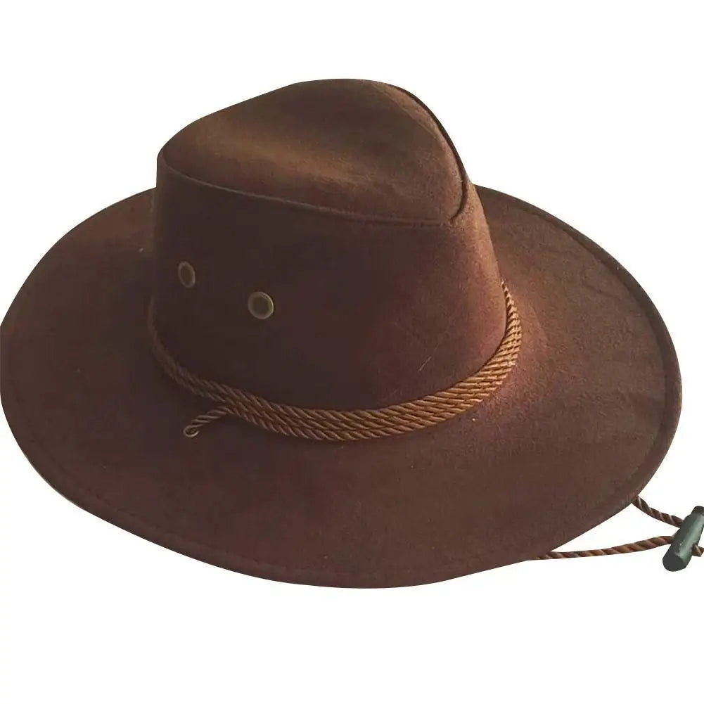 Color Men Western Cowboy Hat – Classic Big Brim Jazz & Cowgirl Style