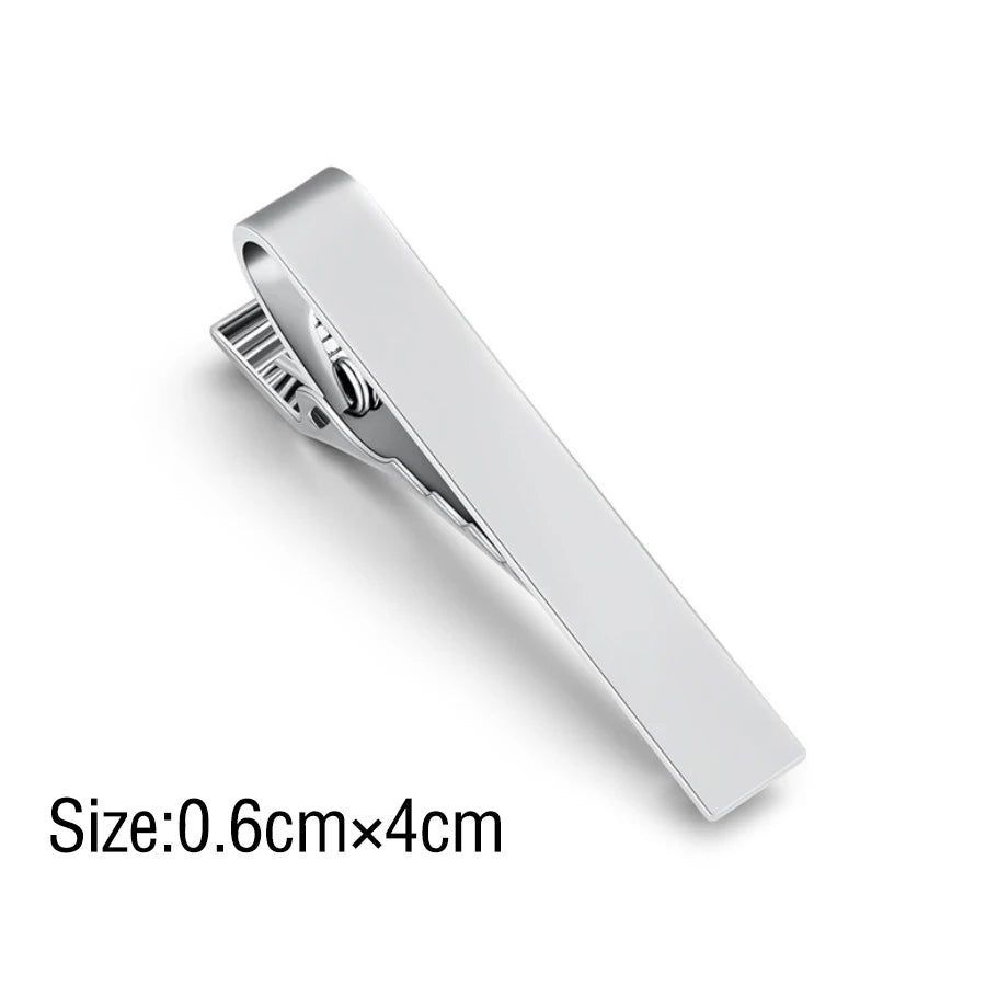 MetroBar™ Classic Metal Tie Clip – Minimalist Necktie Clasp for Men