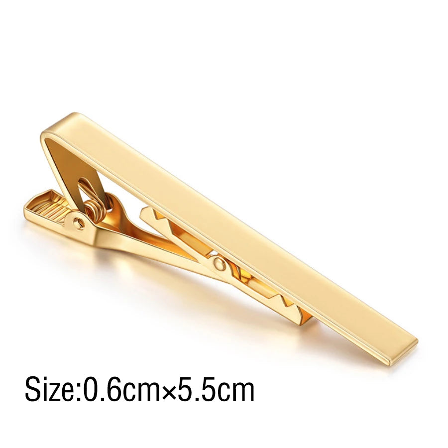 MetroBar™ Classic Metal Tie Clip – Minimalist Necktie Clasp for Men
