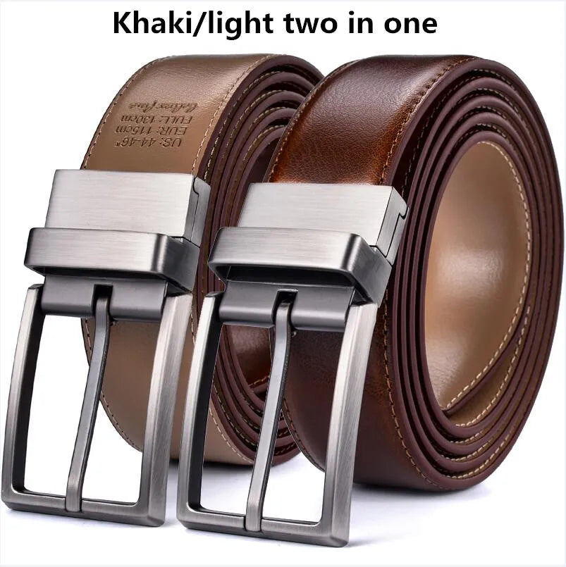 DualEdge Reversible Leather Belt – Two-in-One Men’s Belt with Rotating Buckle