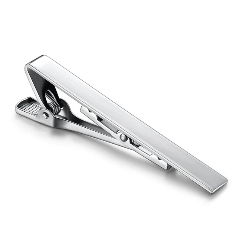 MetroBar™ Classic Metal Tie Clip – Minimalist Necktie Clasp for Men