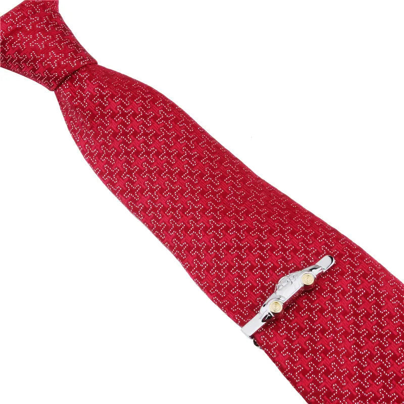 Silver Car Motif Tie Clip