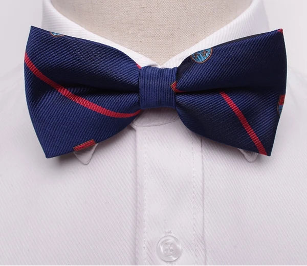 Stylish Striped Knit Bow Tie – Modern Elegance for Formal and Casual Wear