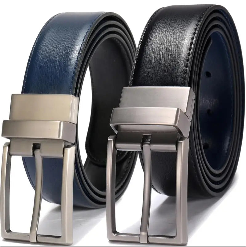 DualEdge Reversible Leather Belt – Two-in-One Men’s Belt with Rotating Buckle