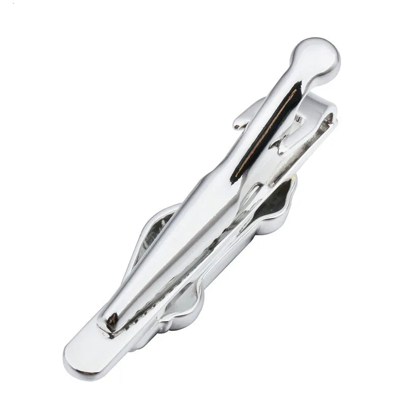 Silver Car Motif Tie Clip