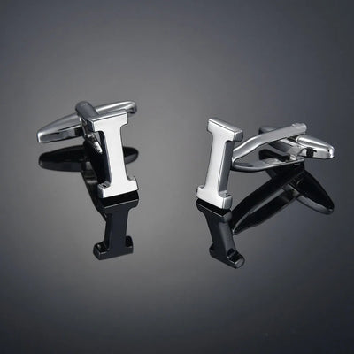 Monogram Elegance A–Z Cufflinks – Personalized Brass Silver Cuff Links