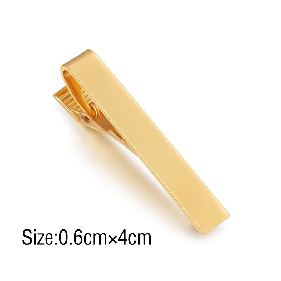 MetroBar™ Classic Metal Tie Clip – Minimalist Necktie Clasp for Men