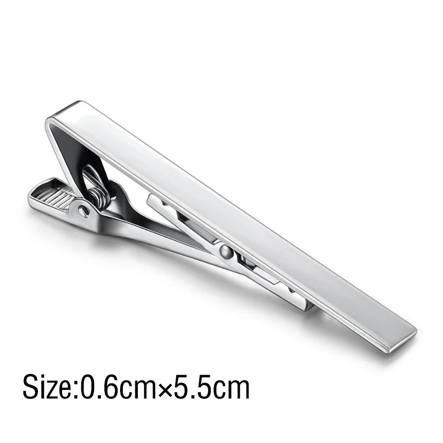 MetroBar™ Classic Metal Tie Clip – Minimalist Necktie Clasp for Men