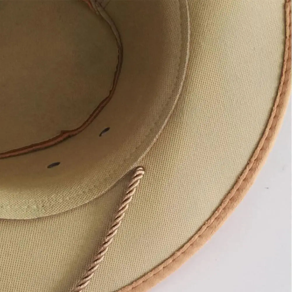 Color Men Western Cowboy Hat – Classic Big Brim Jazz & Cowgirl Style