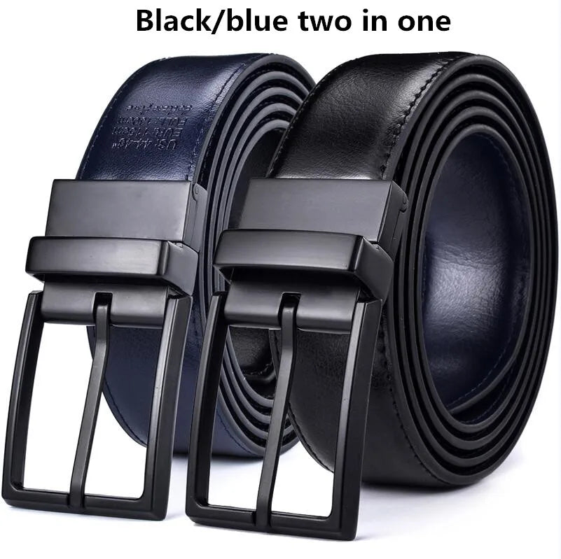 DualEdge Reversible Leather Belt – Two-in-One Men’s Belt with Rotating Buckle