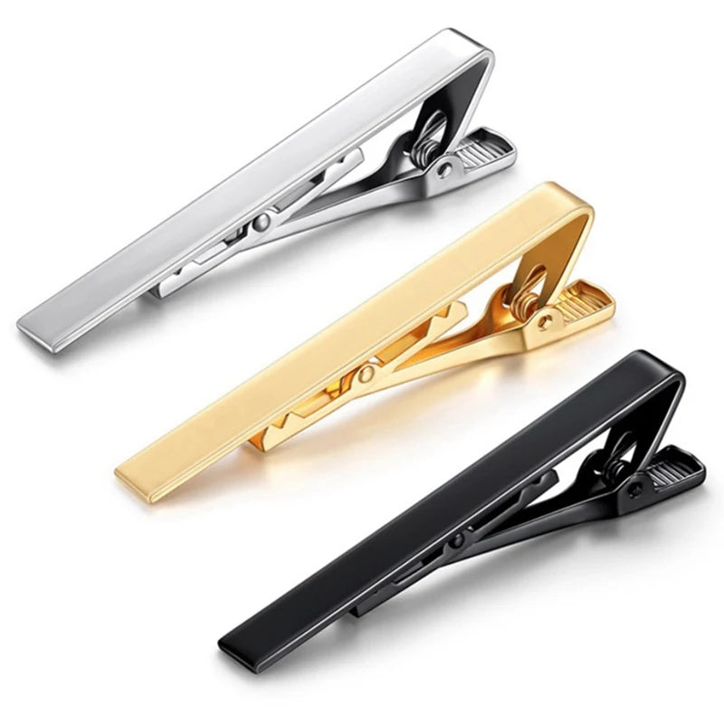 MetroBar™ Classic Metal Tie Clip – Minimalist Necktie Clasp for Men