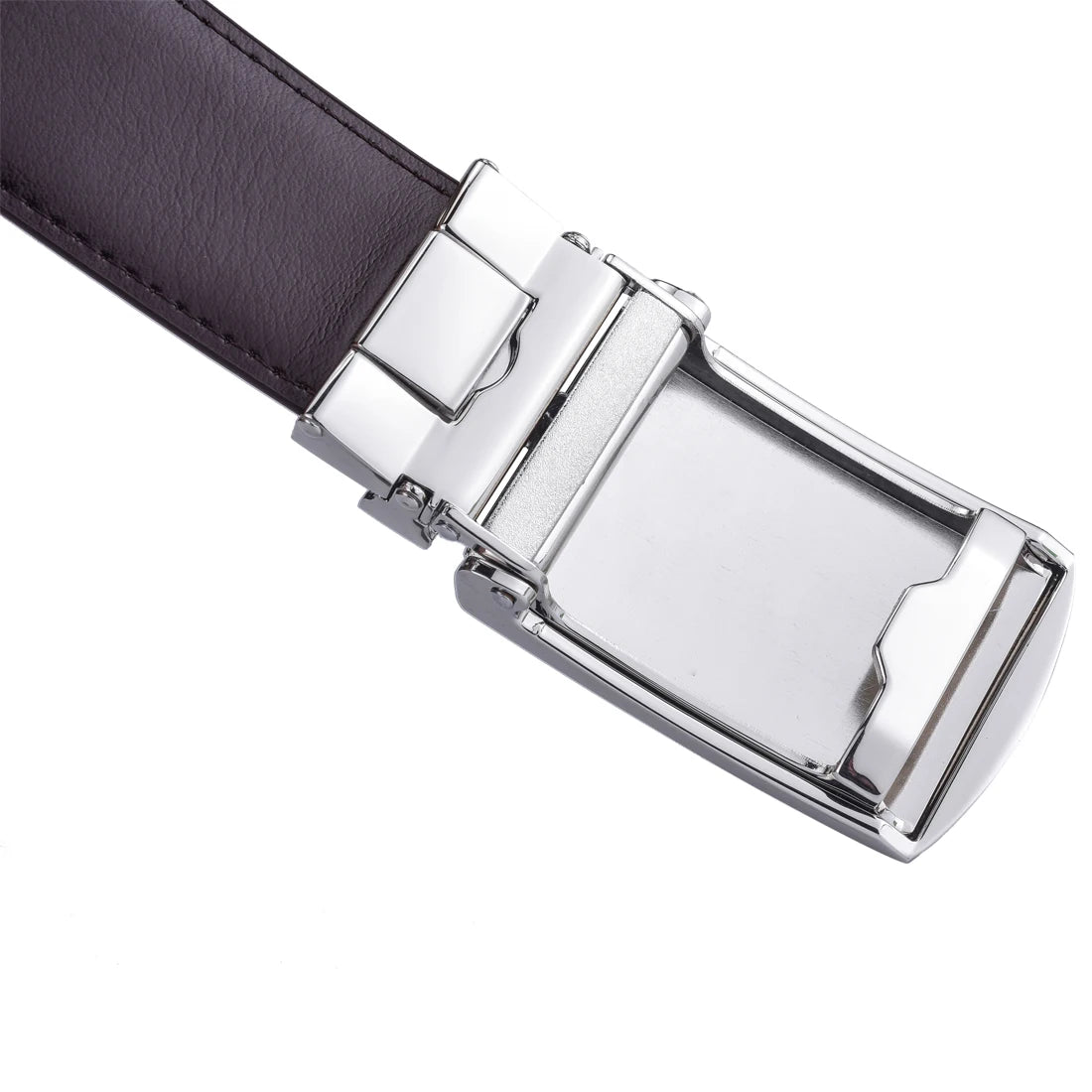 PrecisionFit Men’s Leather Ratchet Belt – Adjustable Automatic Buckle Dress Belt