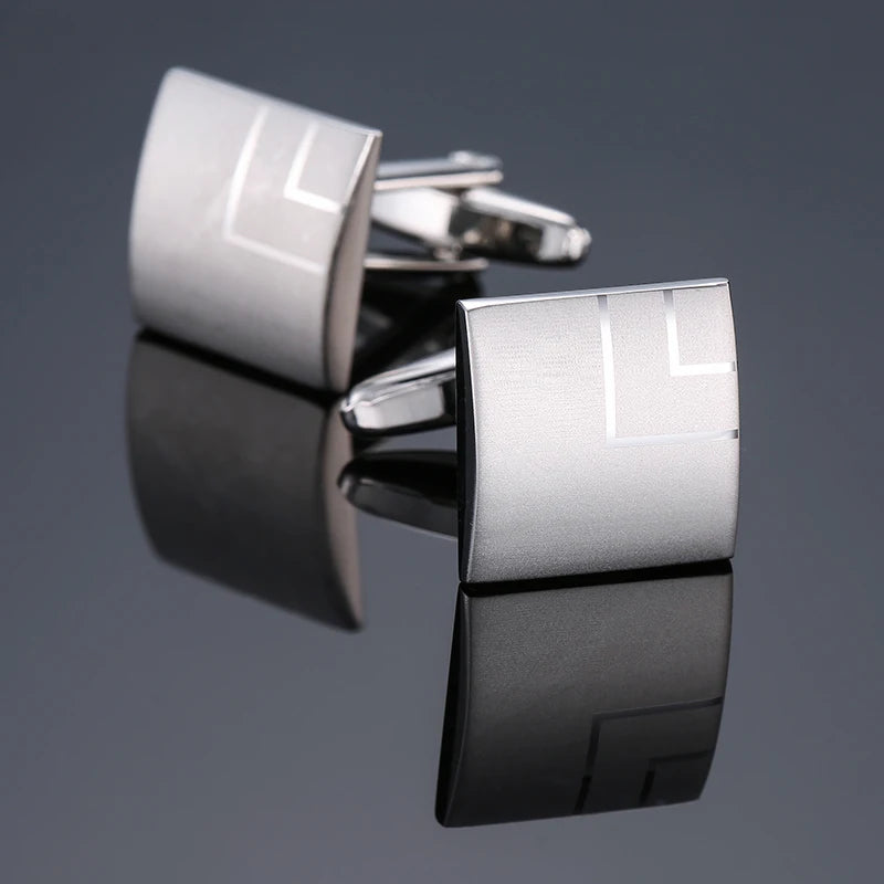 Luxury Square Laser-Engraved Cufflinks