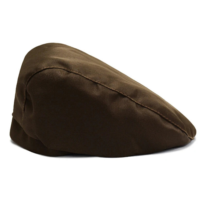 Classic Cotton Blend Ivy Beret Cap – Unisex Adjustable Flat Brim Hat
