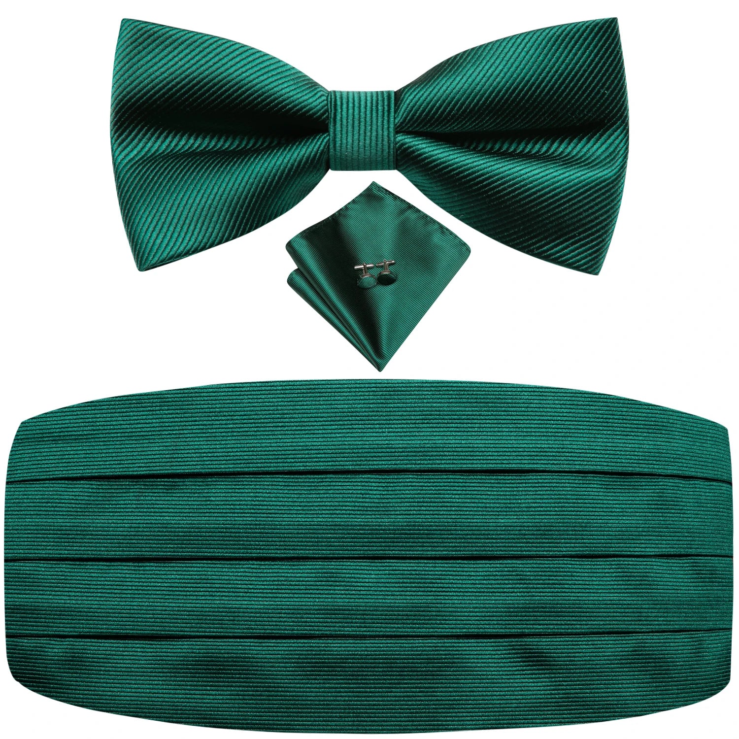 Black Vintage Floral Cummerbund & Bow Tie Set