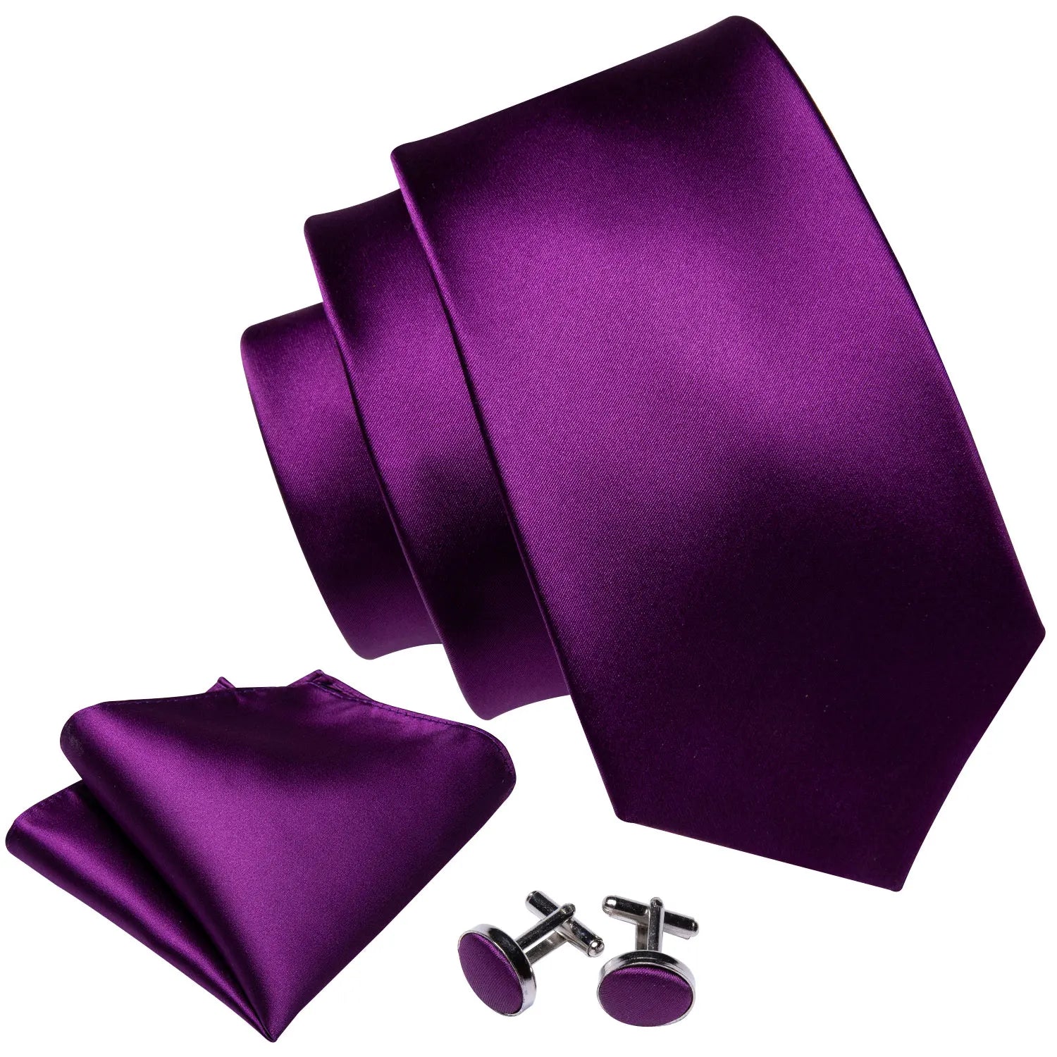 The Purple Floral Silk Tie Set