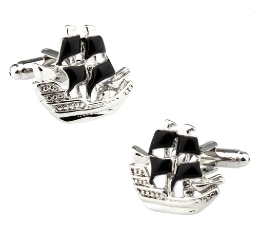 Classic Engine Motif Brass Cufflinks