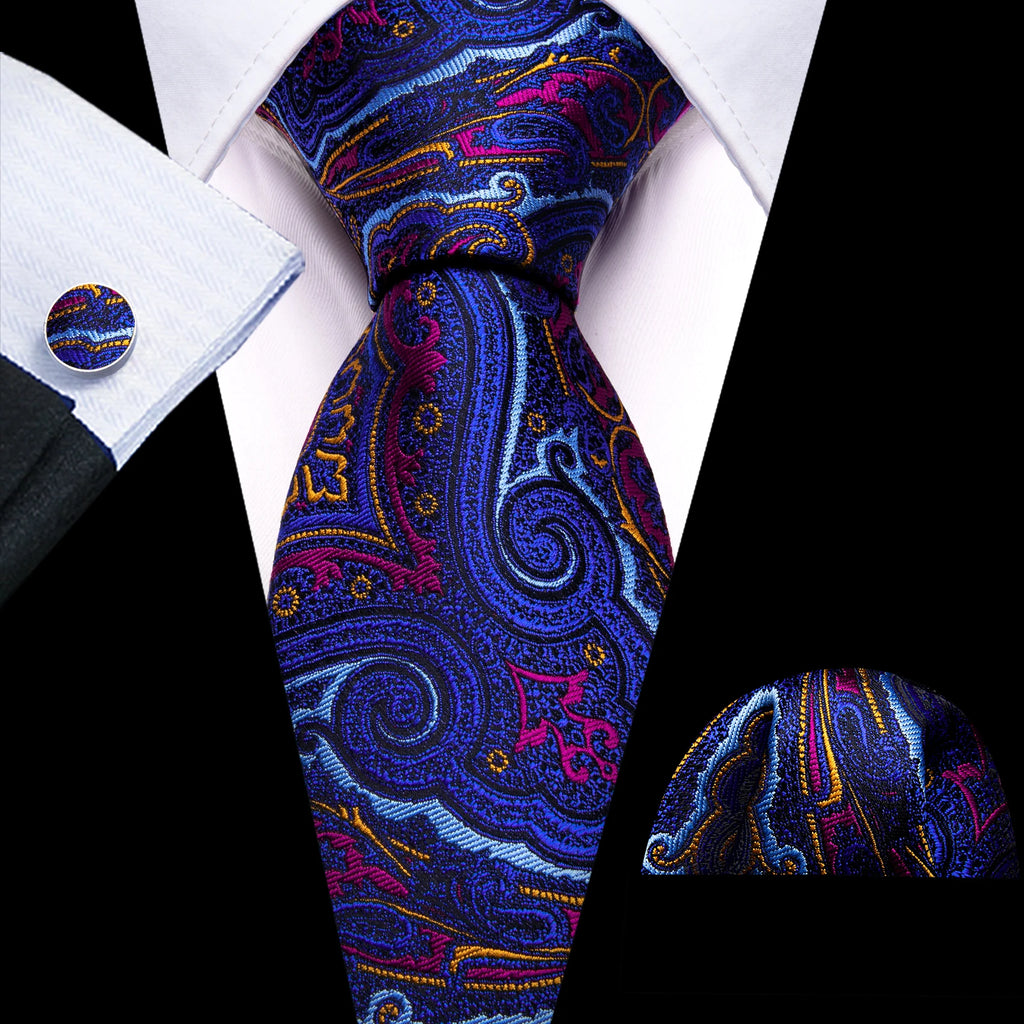 The Blue Spectrum Silk Tie Set