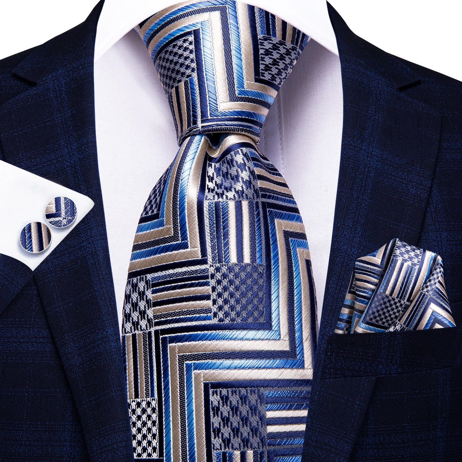 Regal Stripes Men’s Tie Set