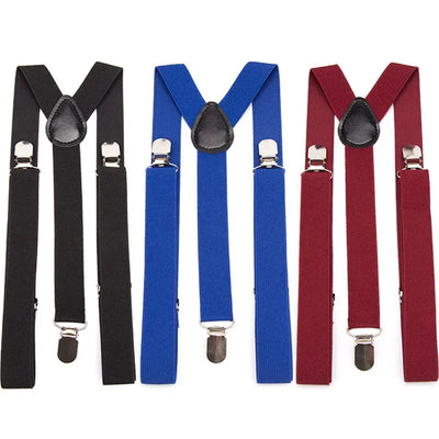 Elegant Elastic Y-Back Suspenders – Adjustable Unisex Braces in 26 Colors