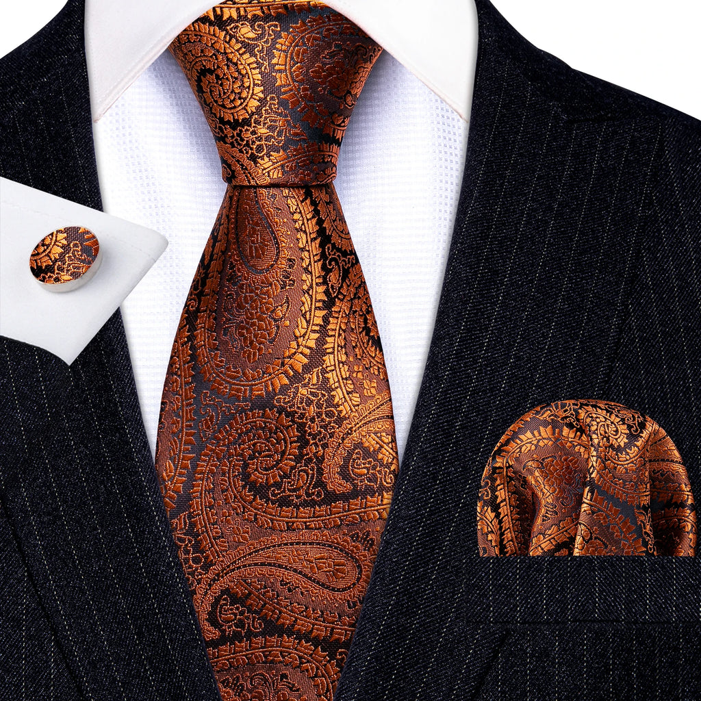 Golden Hour Jacquard Tie & Accessories Set