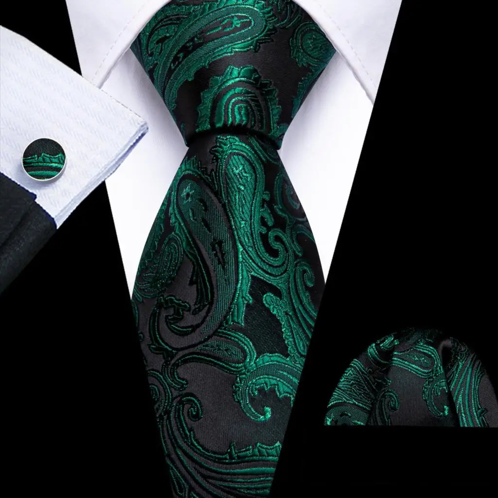 The Green Silk Tie Set