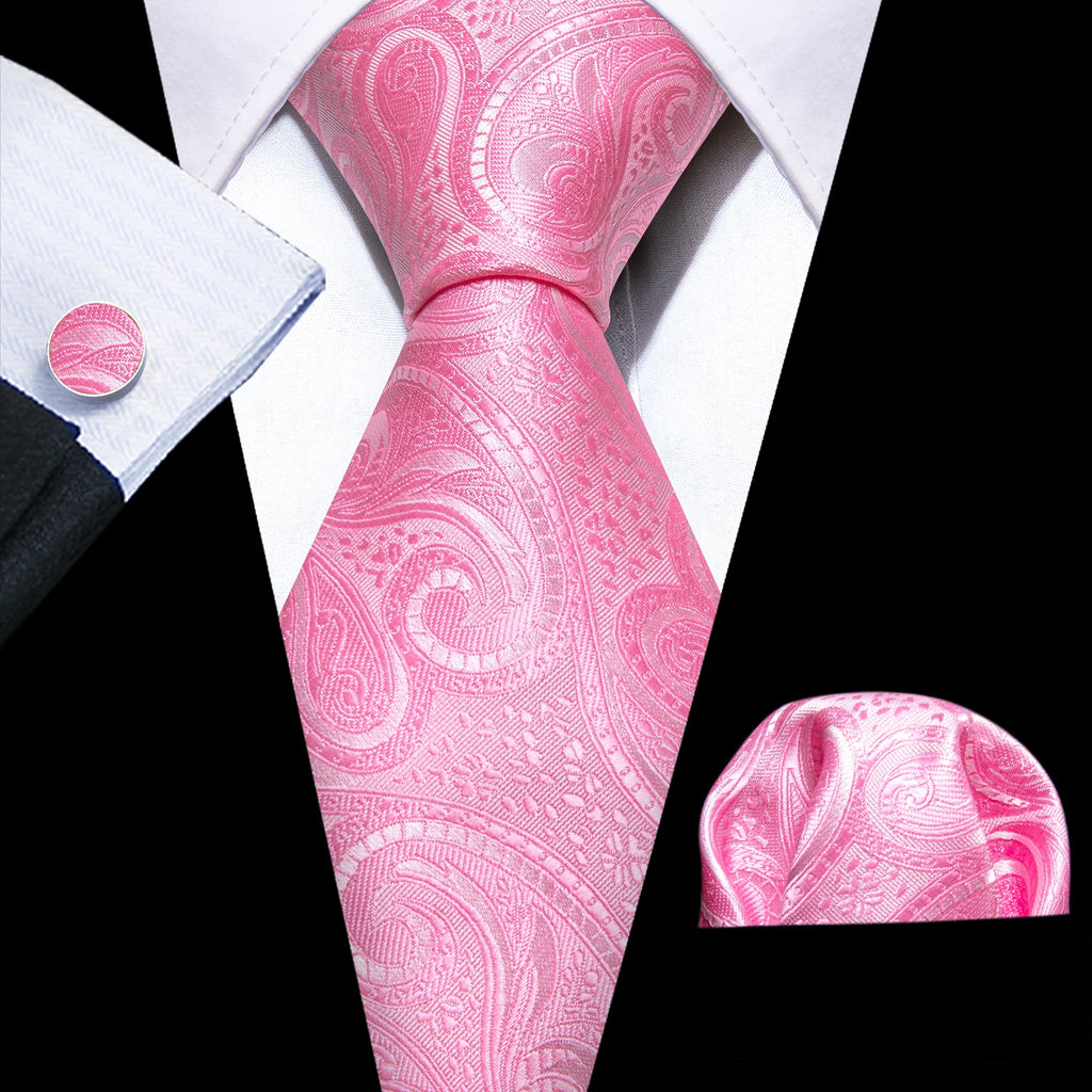 The Pink Coral Silk Tie Set