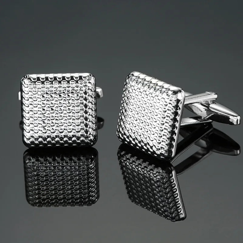 High-Quality Square Copper Cufflinks – Luxury Business & Formal Shirt Accessories for Men