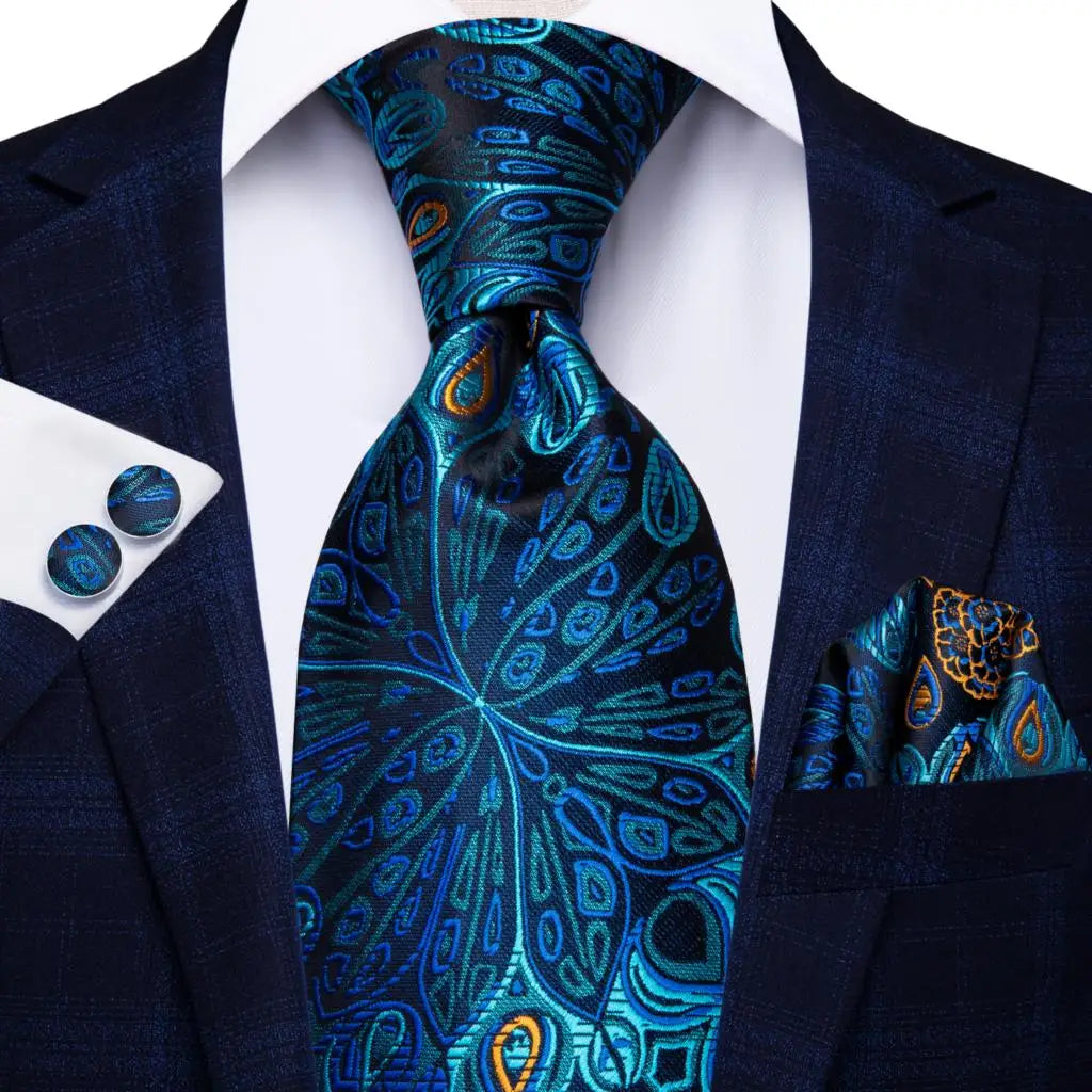 Peacock Blue Paisley