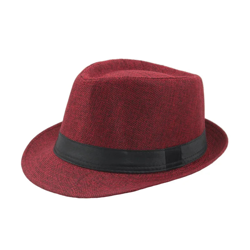 Trendy Wide Brim Straw Fedora Hat