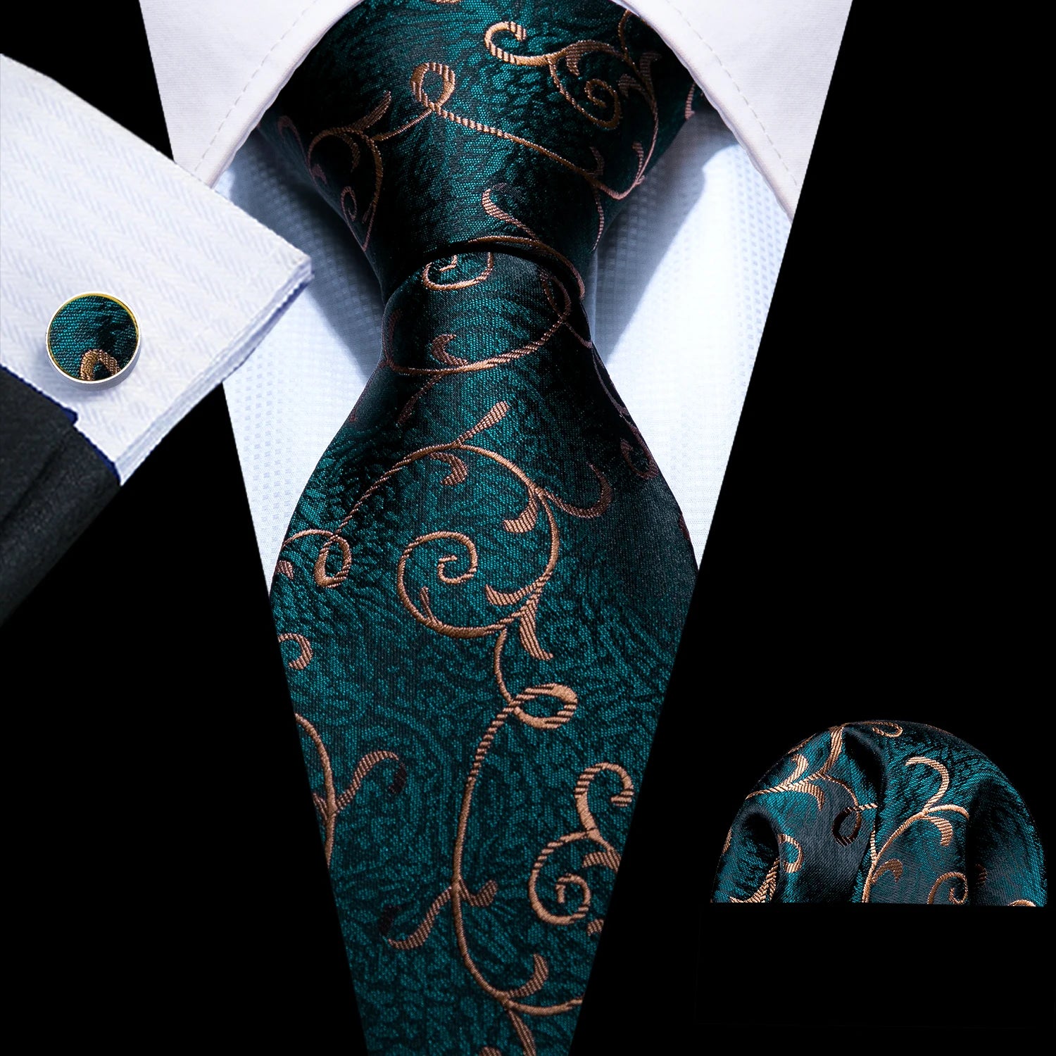 The Green Silk Tie Set