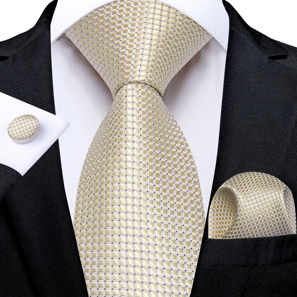 Elliot Textured Tie & Formal Accessories Set – 3 Piece
