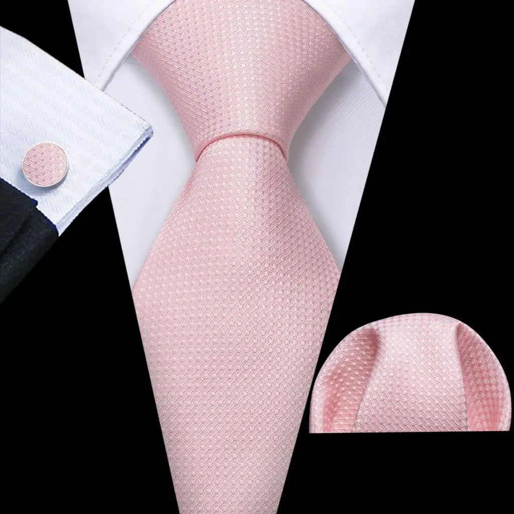 The Pink Coral Silk Tie Set