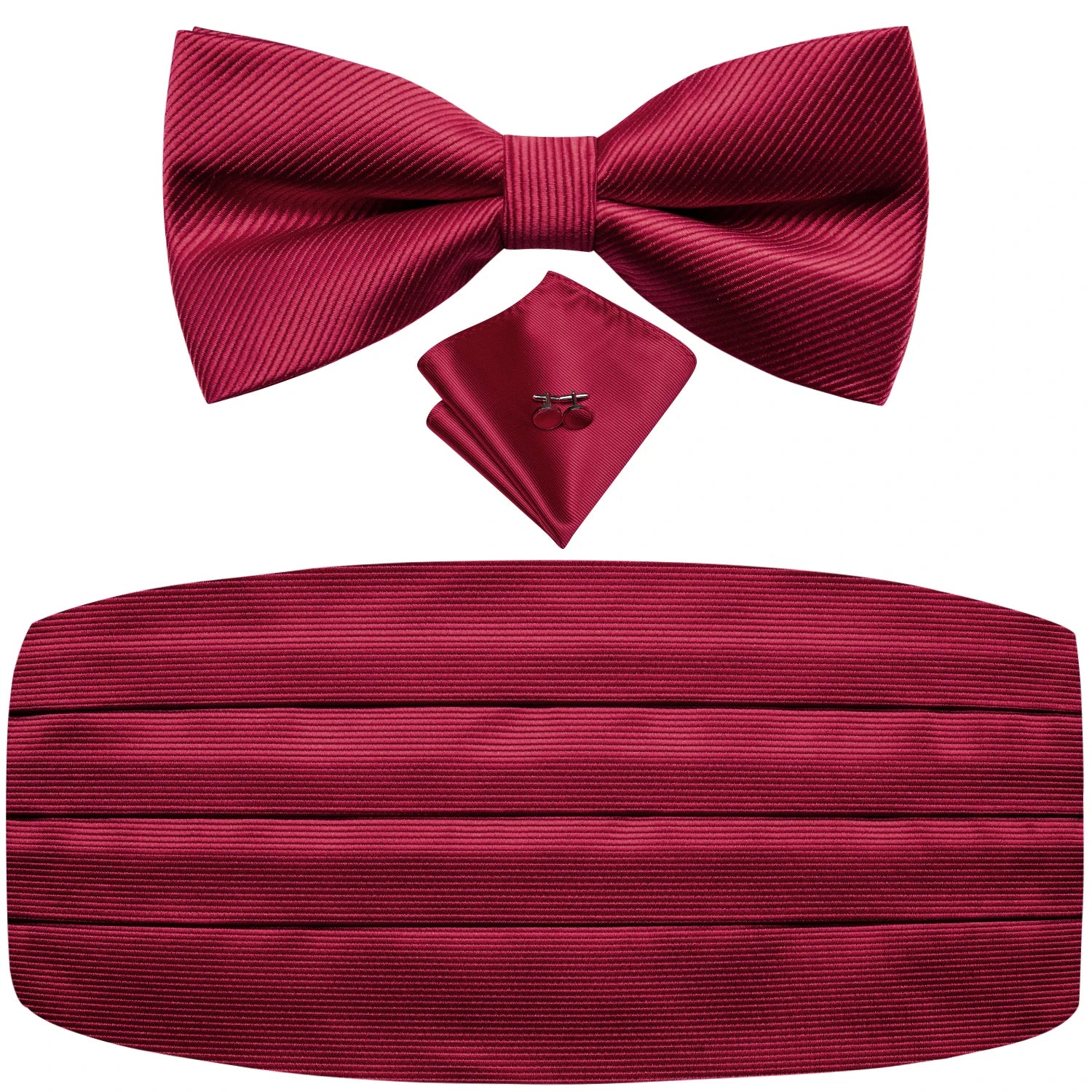 Black Vintage Floral Cummerbund & Bow Tie Set