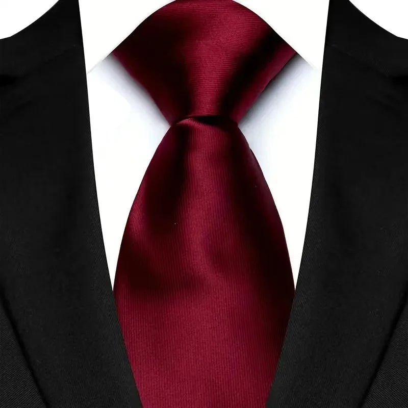 VelvetLine™ Classic Dark Red Paisley Tie (8CM)