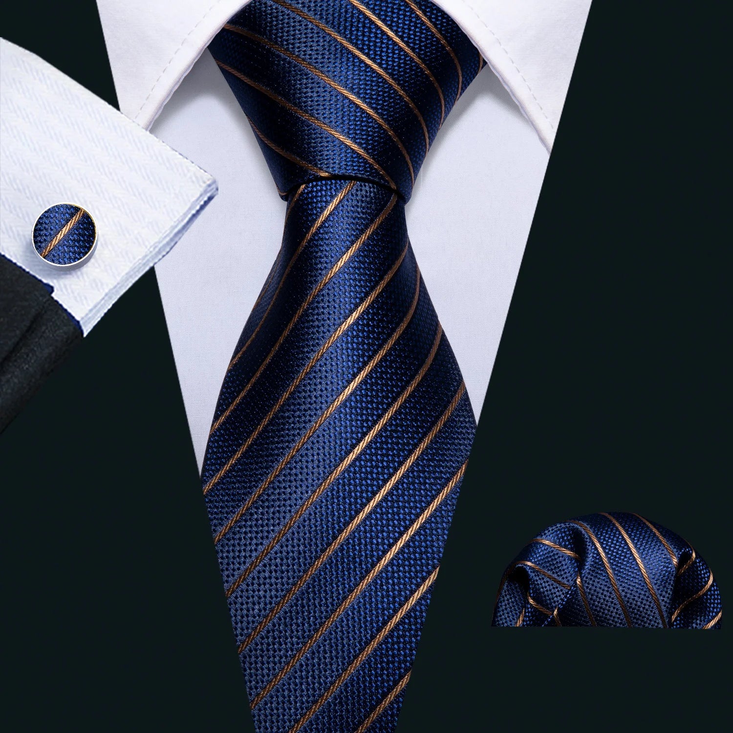 The Blue Spectrum Silk Tie Set