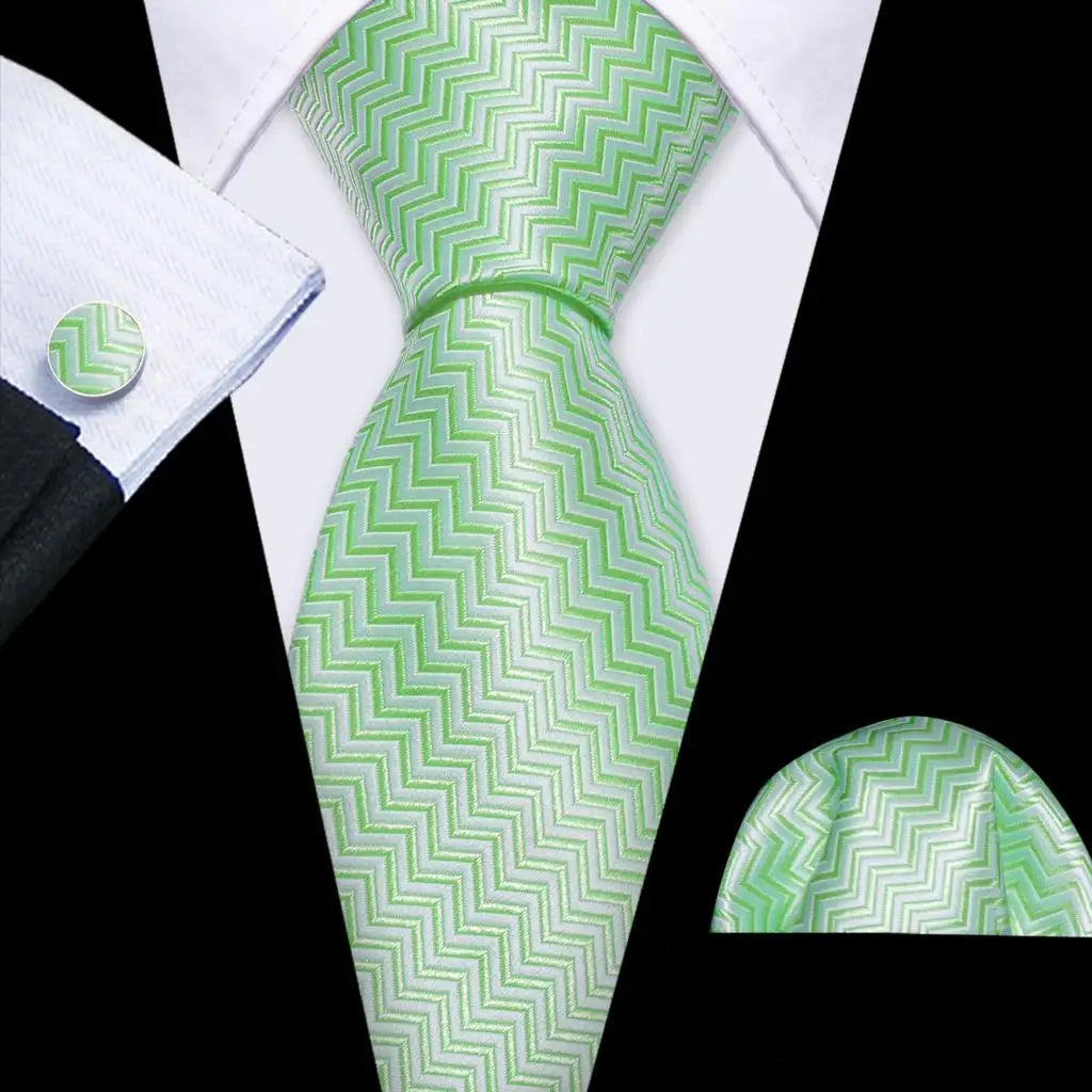 The Green Silk Tie Set