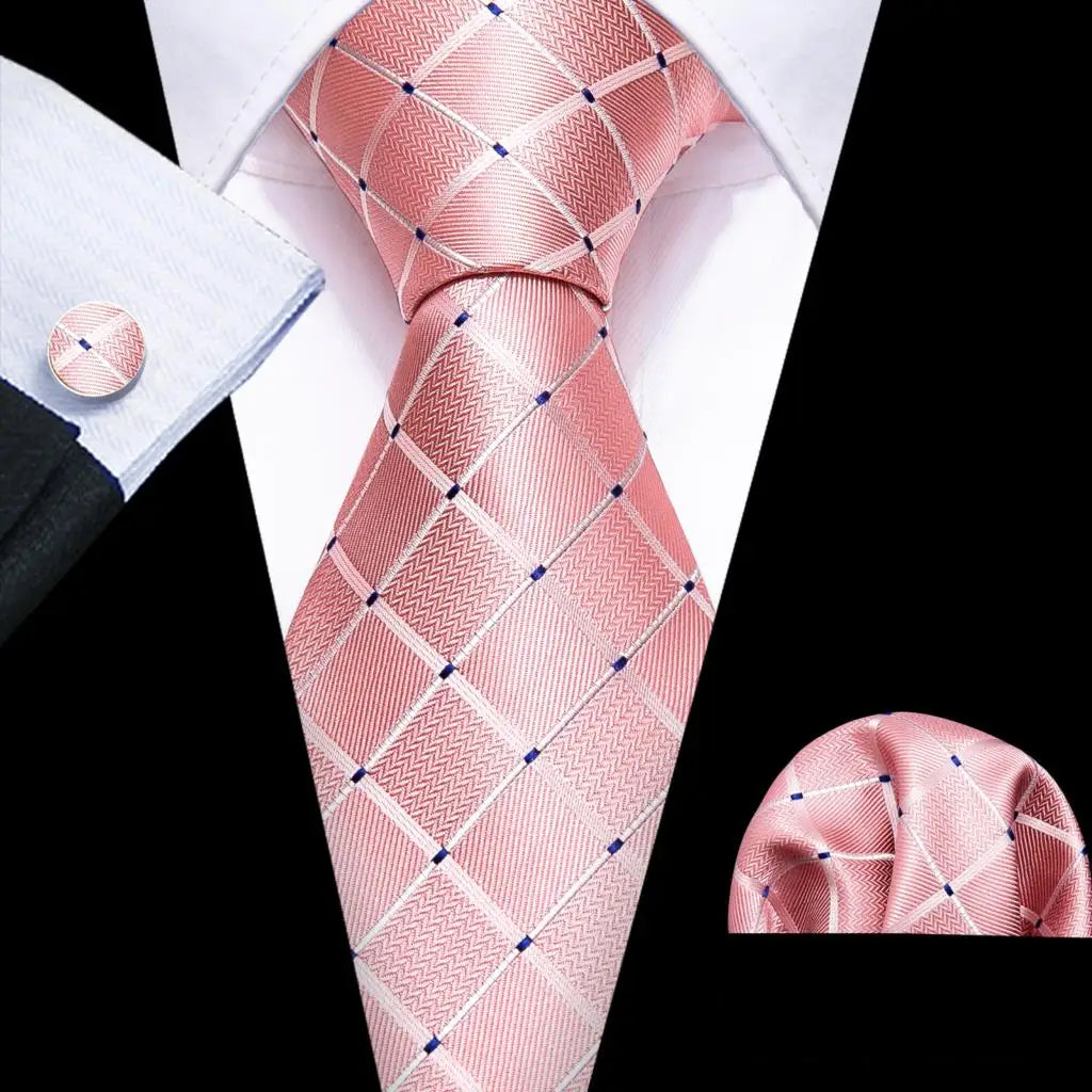 The Pink Coral Silk Tie Set