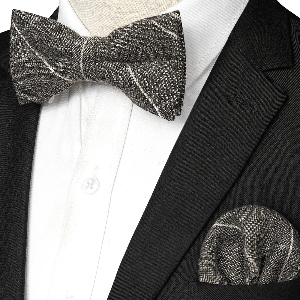 NordBow™ Cashmere Bow Tie & Handkerchief Set