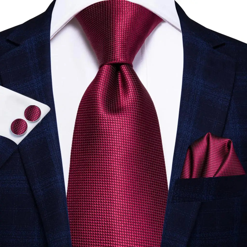 Burgundy Monarch™ Silk Tie Set