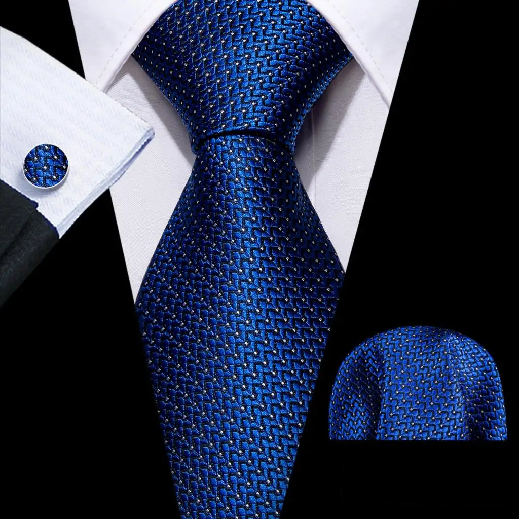 The Blue Spectrum Silk Tie Set