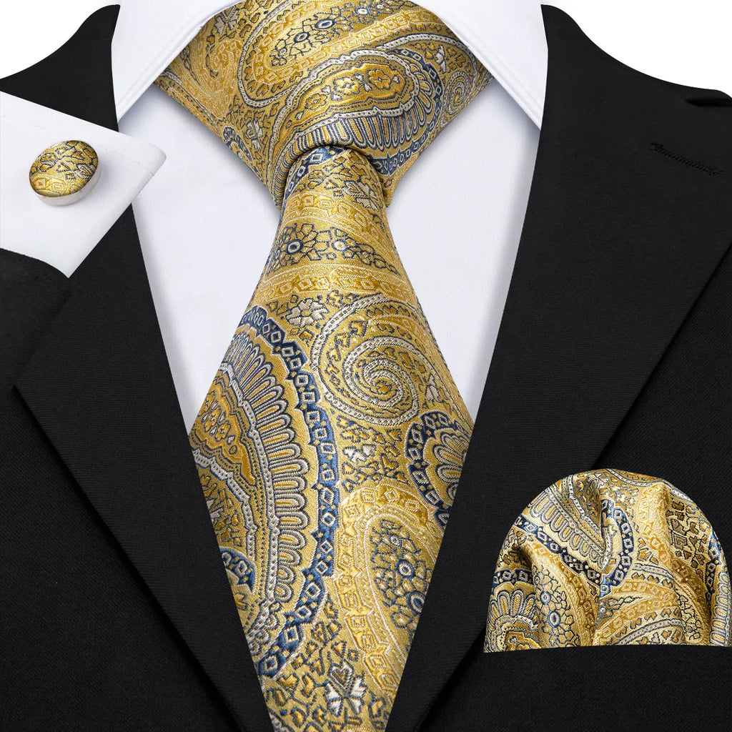 Golden Hour Jacquard Tie & Accessories Set