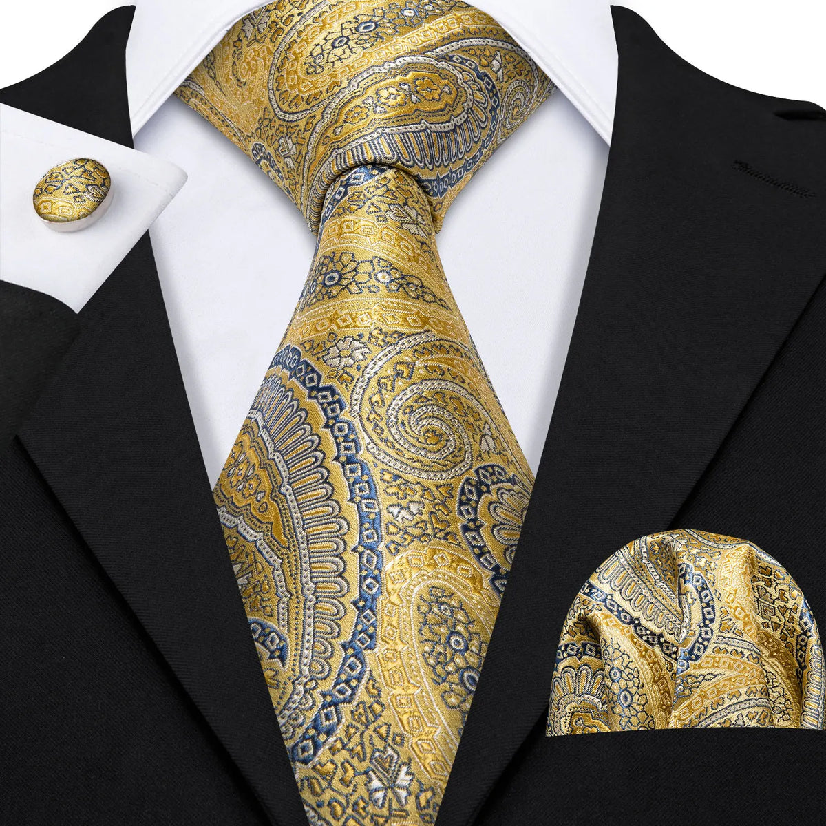 Golden Hour Jacquard Tie & Accessories Set