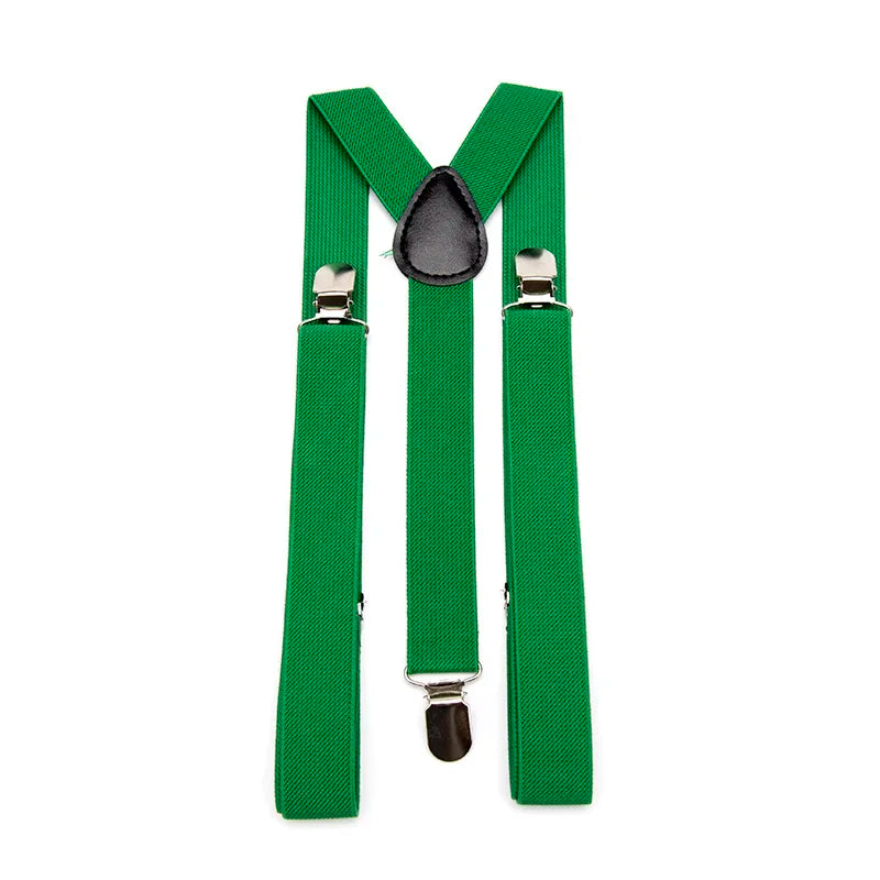 Elegant Elastic Y-Back Suspenders – Adjustable Unisex Braces in 26 Colors