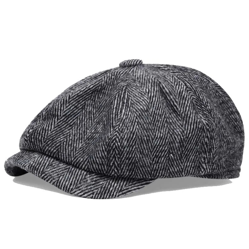 BristolCap™ Retro Peaky Blinders Beret – Classic Octagonal Newsboy Hat for Men